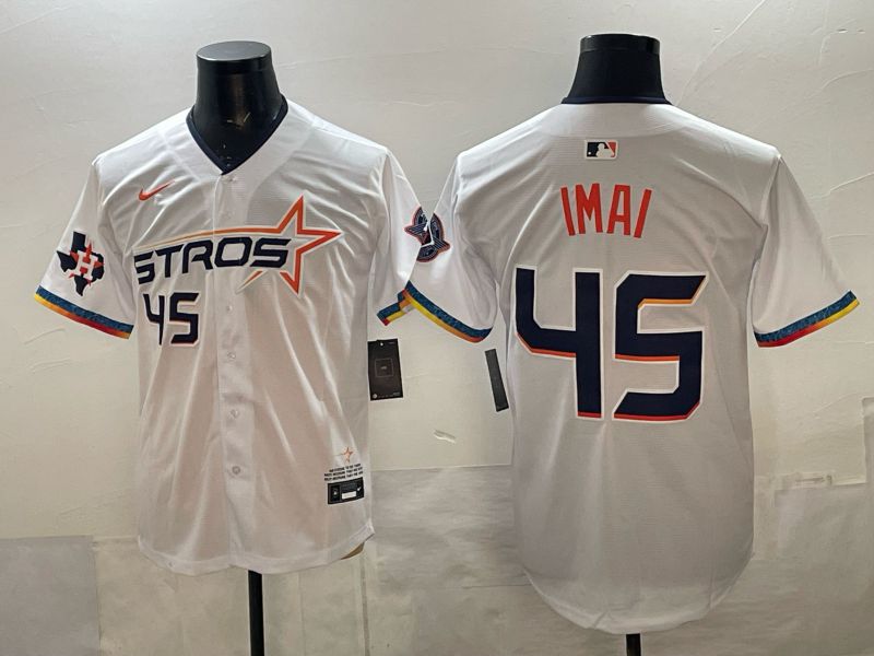 Men 2026 Houston Astros #45 Imai white 4th generations Nike MLB Jersey style 02->houston astros->MLB Jersey